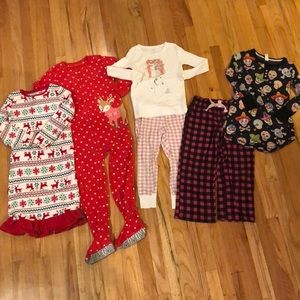 Lot of 5 pajamas for girls sz 6